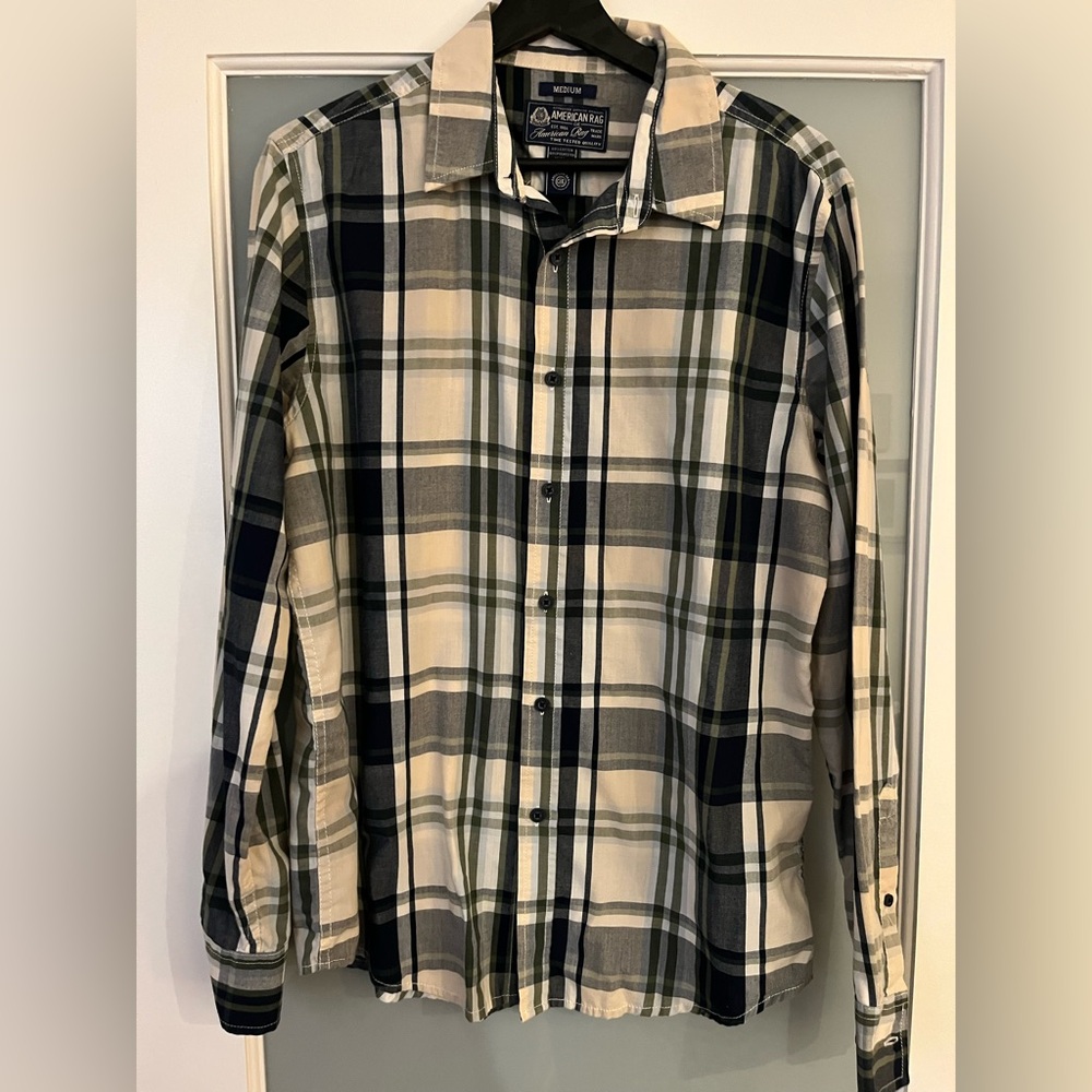 American Rag Plaid Botton Up